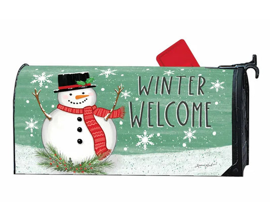 Winter Welcome OS Mailbox Cover