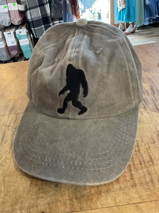 Sasquatch Black on Grey Baseball Hat