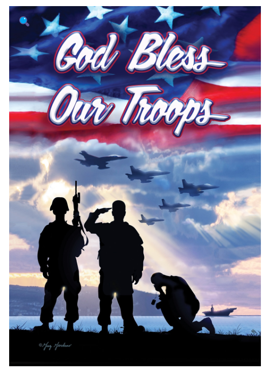 Bless Our Troops-Flag by Greg & Co LLC