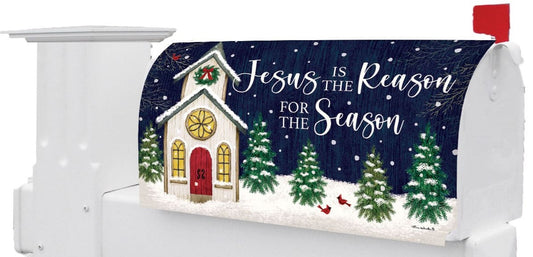 Christmas Church Mailbox Cover