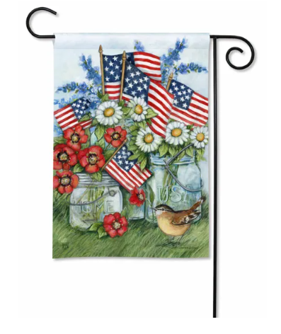 Flags and Daisies Garden Flag