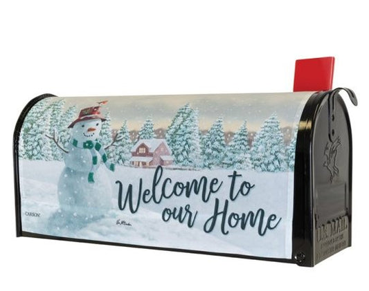 Happy Snowman Mailbox Cover