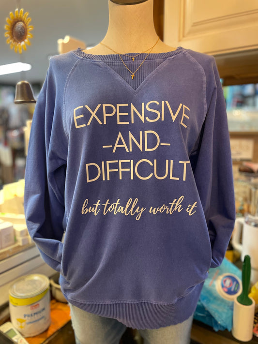 Expensive And Difficult Sweatshirt (Blue)