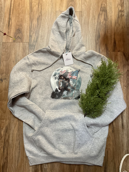 Sasquatch Grey Hooded Sweatshirt