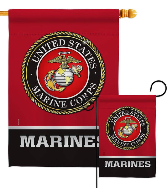 Two Group Flag Co - United State Armed Forces Military Marine Corps Decor Flag