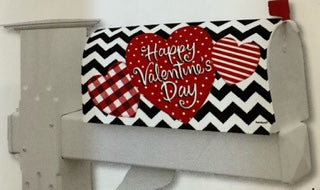 Happy Valentine's Day Heart Pattern Mailbox Cover
