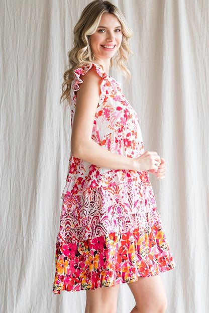 Floral Print Tiered Dress