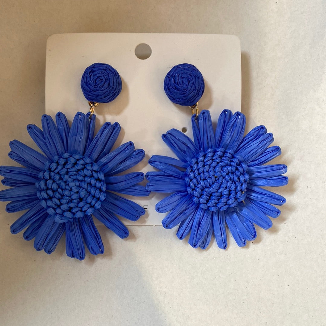 Daisy Raffia Earrings