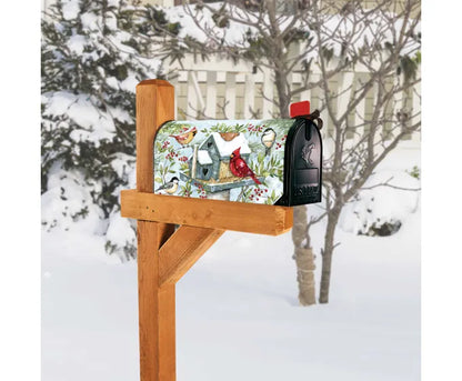 Winter Birdhouse Mailbox Cover