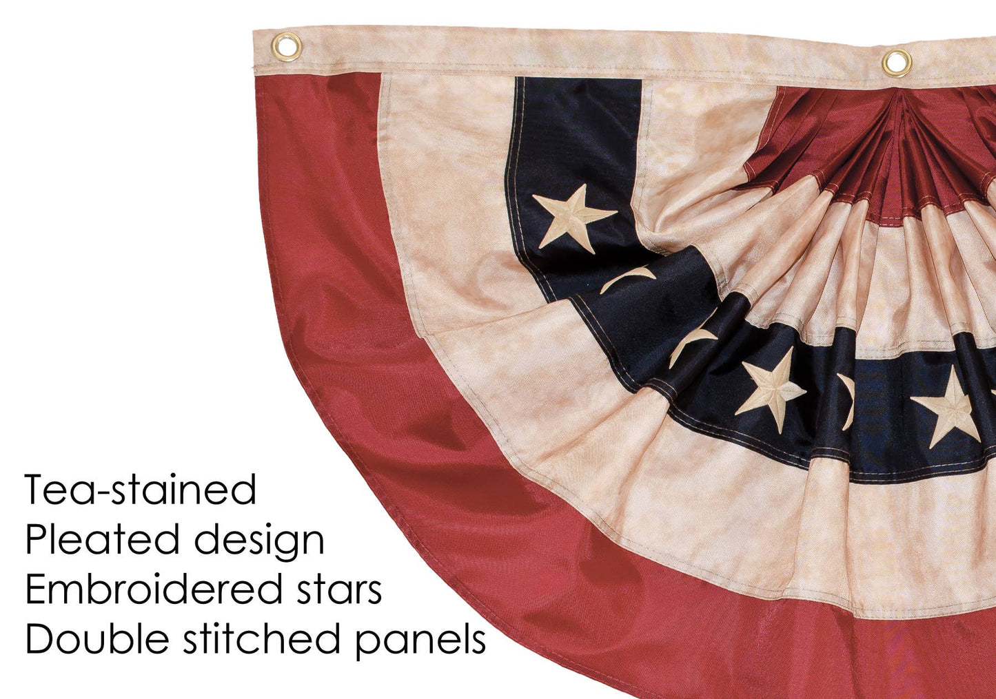 Pleated Fan Americana Bunting, 3' x 6'