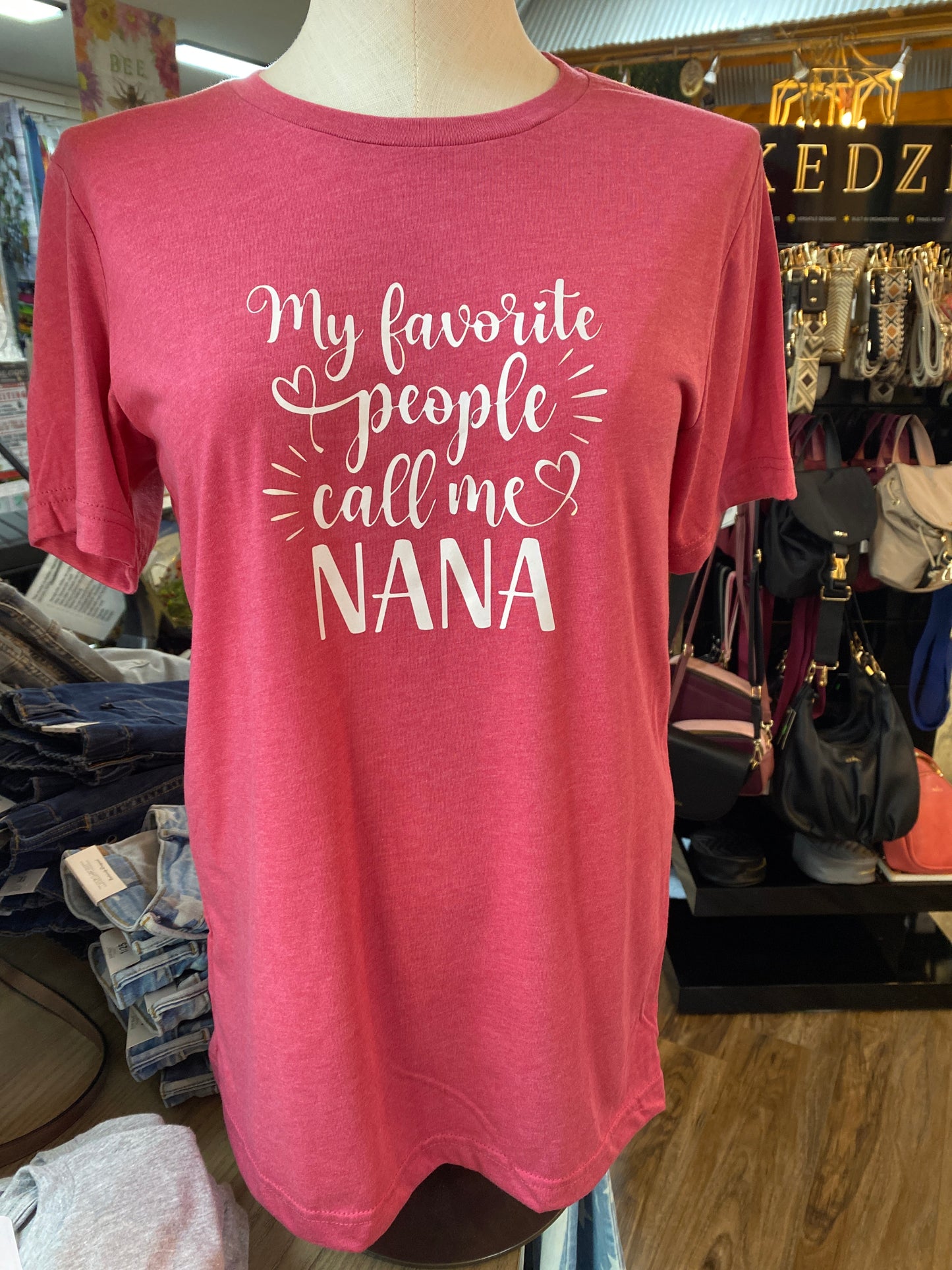 My Favorite People Call me Nana Pink T-Shirt