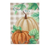 Country Pumpkins Garden Linen Flag