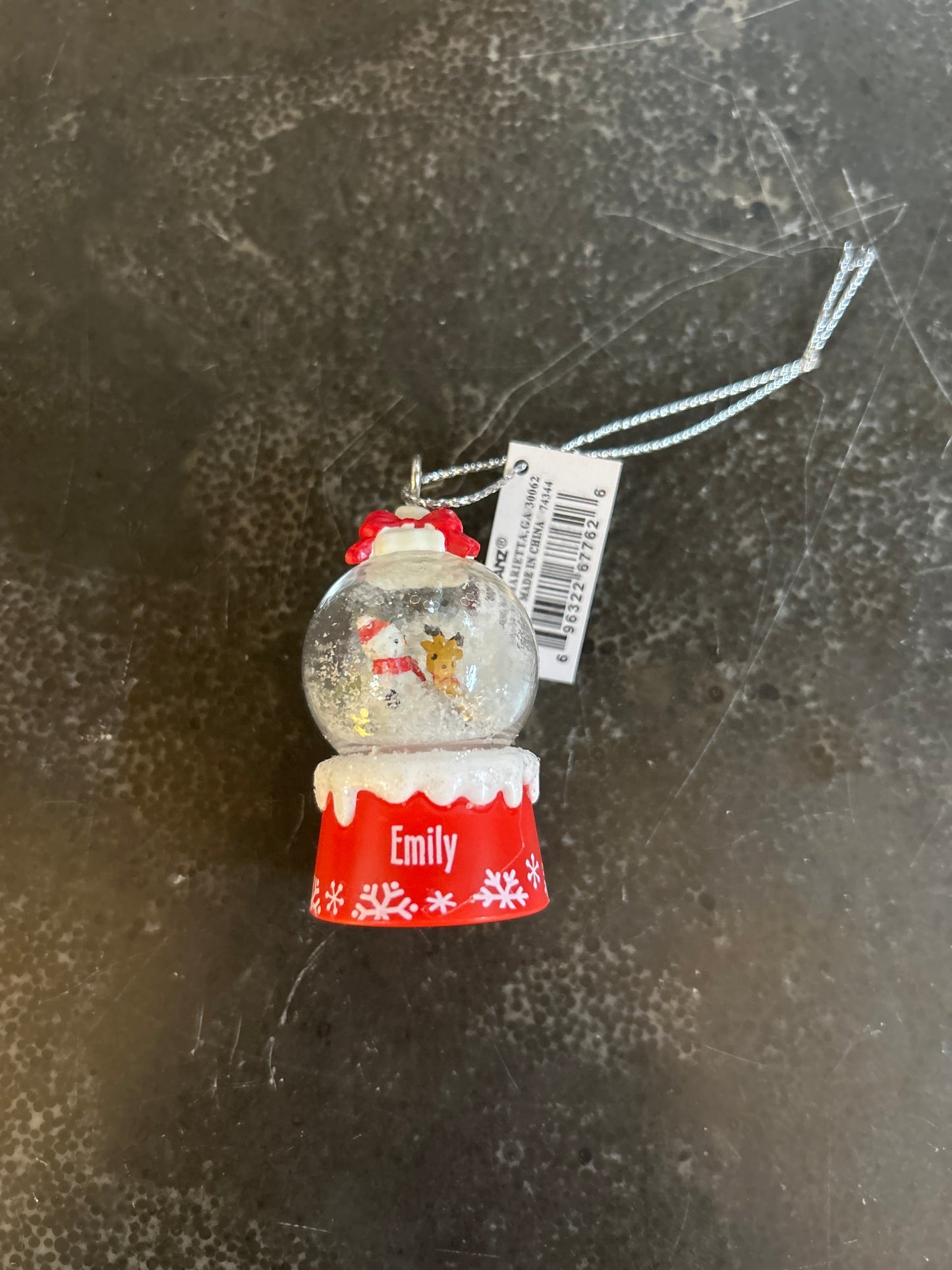 Emily Mini Snow Globe Ornament