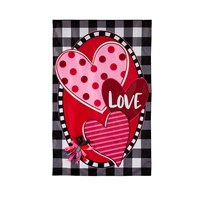 Hearts and Love House Applique Flag