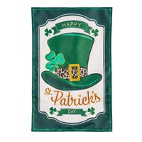 St. Patrick's Day Top Hat Applique House Flag