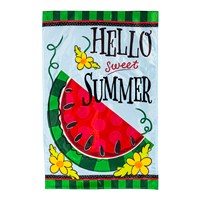 Hello Sweet Summer Applique Garden Flag