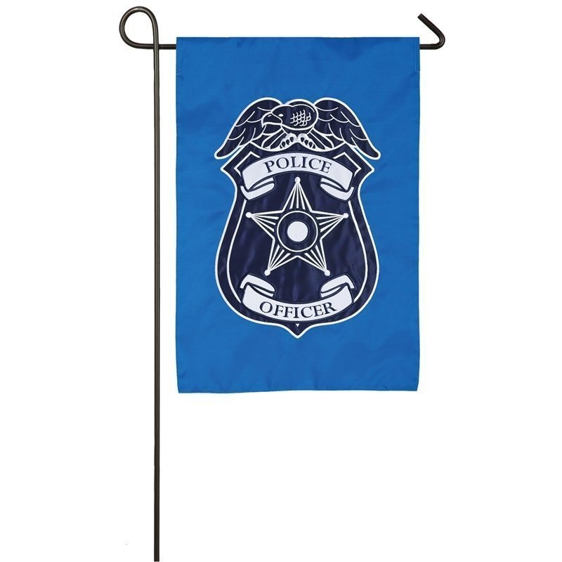 Police Department Garden Applique Flag