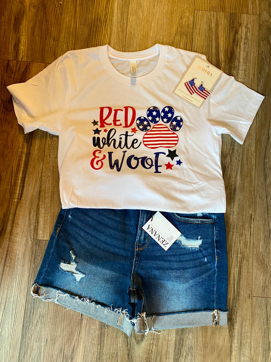 Red, White, & Woof T-Shirt