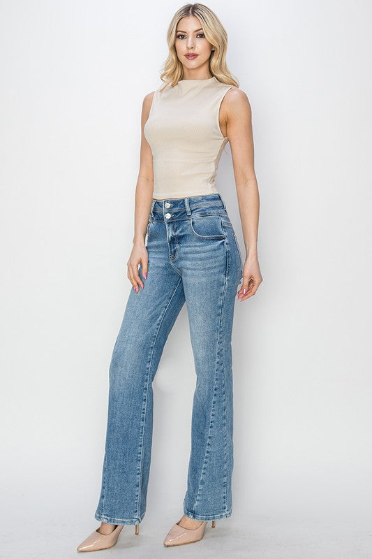 MID RISE ANKLE TAPERED JEANS