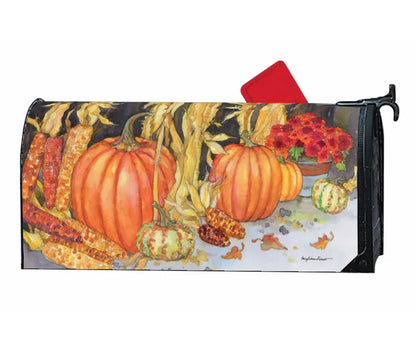 Pumpkins and Maize OS Mailbox Cover