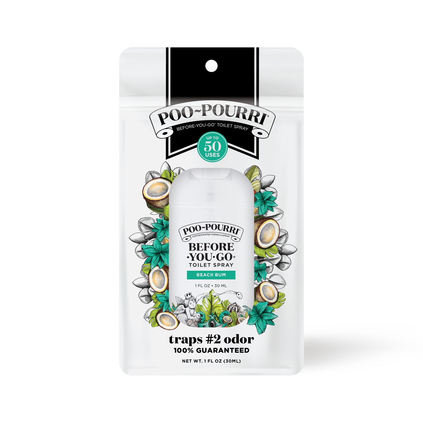 ~Pourri - Poo~Pourri 1oz Pocket Sprayer w/ Pouch - Beach Bum