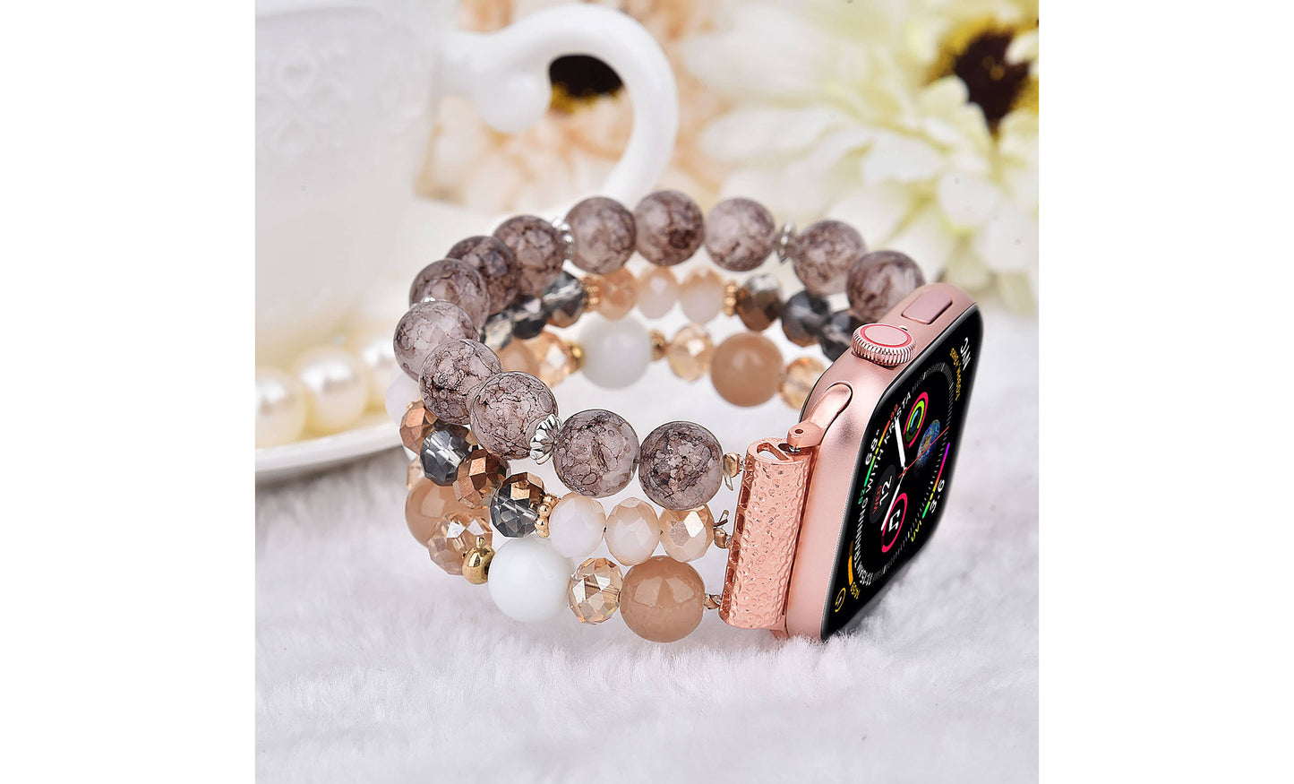 Beaded Apple Watch Elastic Bracelet Band