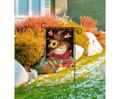 Autumn Scarecrow Garden Flag