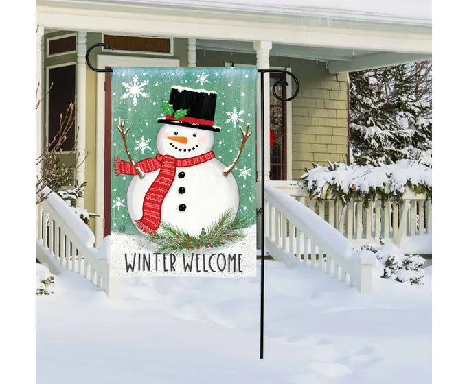 Winter Welcome Garden Flag