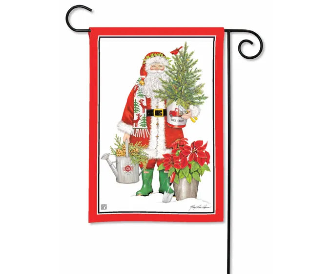 Garden Santa Garden Flag