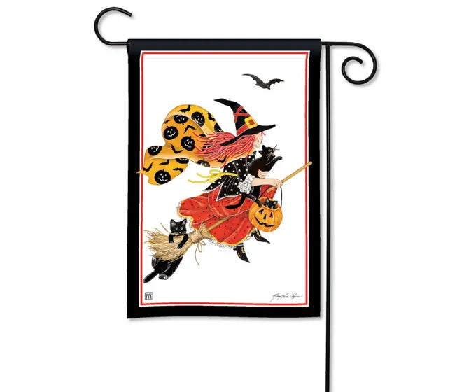 Witch's Flight Garden Flag