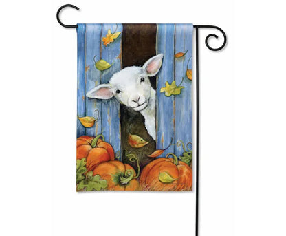 Pumpkin Farm Lamb Garden Flag