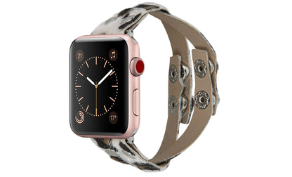 Thin Crisscross Vegan Leather Apple Watch Band