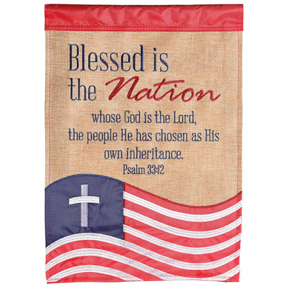 Magnolia - Flag Applique Blessed Nation 13x18