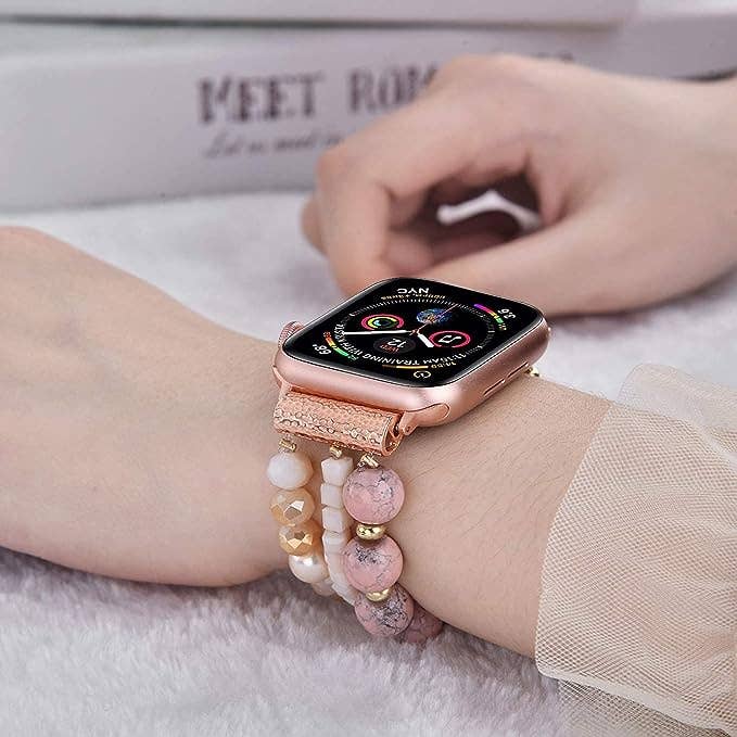 Beaded Apple Watch Elastic Bracelet Band