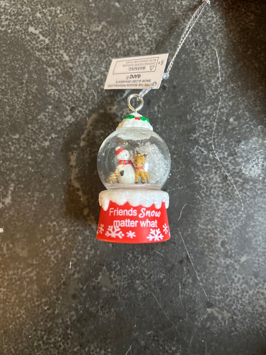 Friends Snow Matter What Christmas Ornament Snow Globe