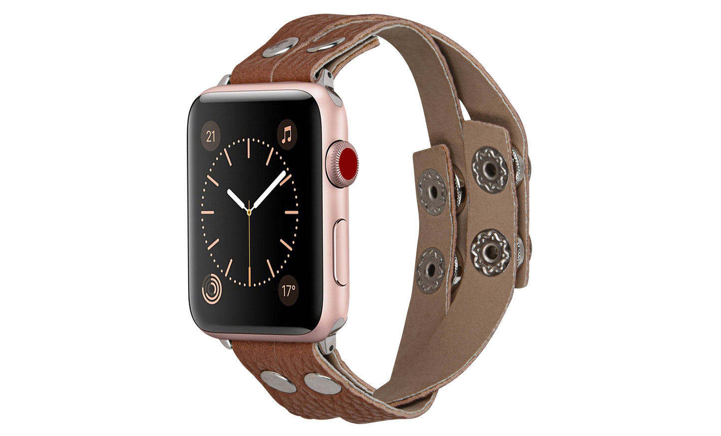 Thin Crisscross Vegan Leather Apple Watch Band