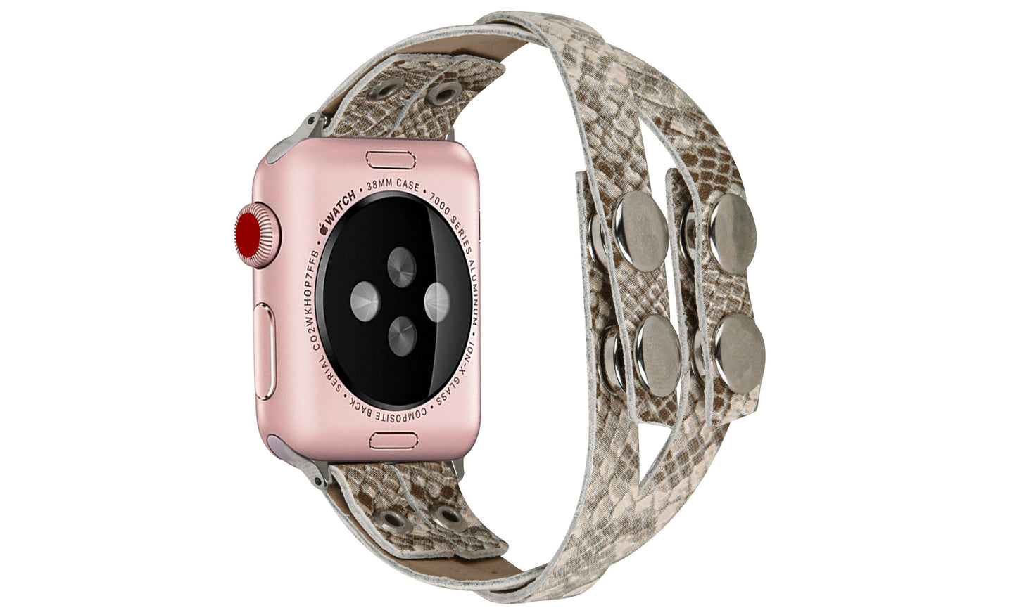 Thin Crisscross Vegan Leather Apple Watch Band