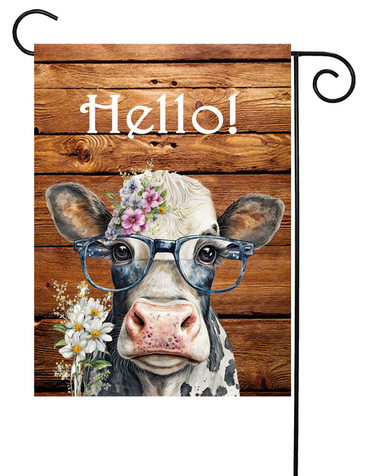 Hello Cow With Glasses