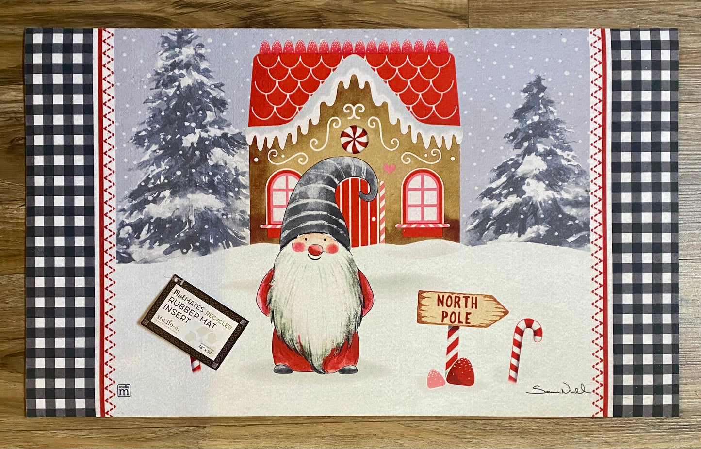 Holiday Gnome Door Mat