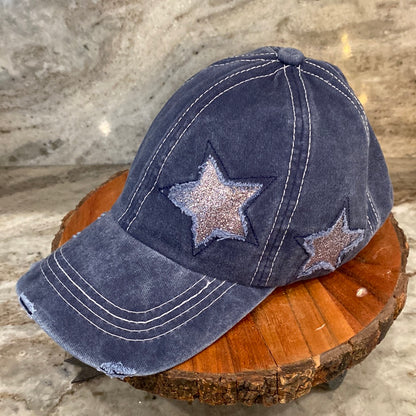 Denim Star Hat