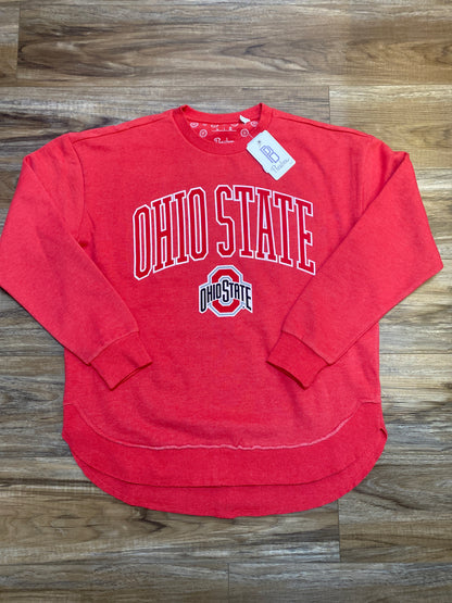 Ohio State New Zealand Long Crew Neck Side-Split Pocketed Vintage Fleece