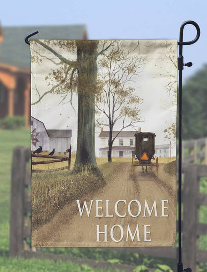 Amish Welcome Home Buggy Flag Magnolia - 😲 13x18