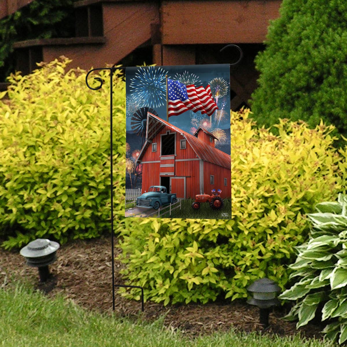 Briarwood Lane - American Celebration Barn Summer 4th of July Garden Flag