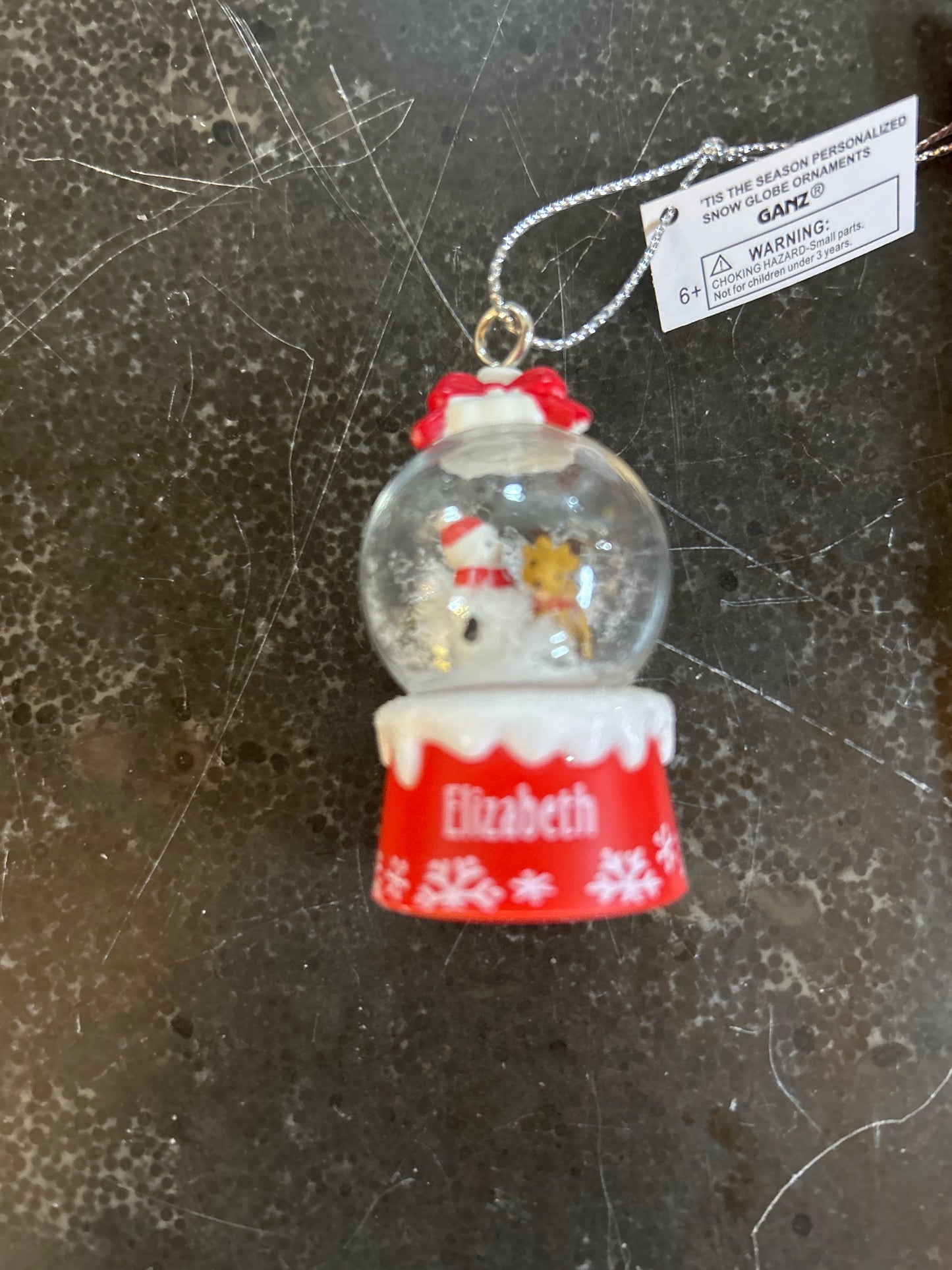 Elizabeth Mini Snow Globe Ornament