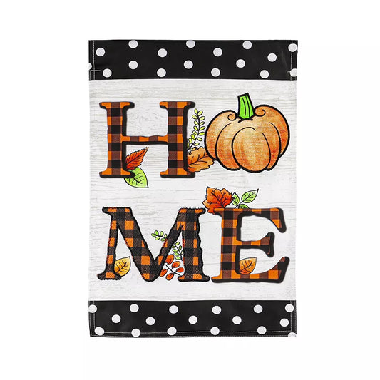 Pumpkin Home Garden Applique Flag