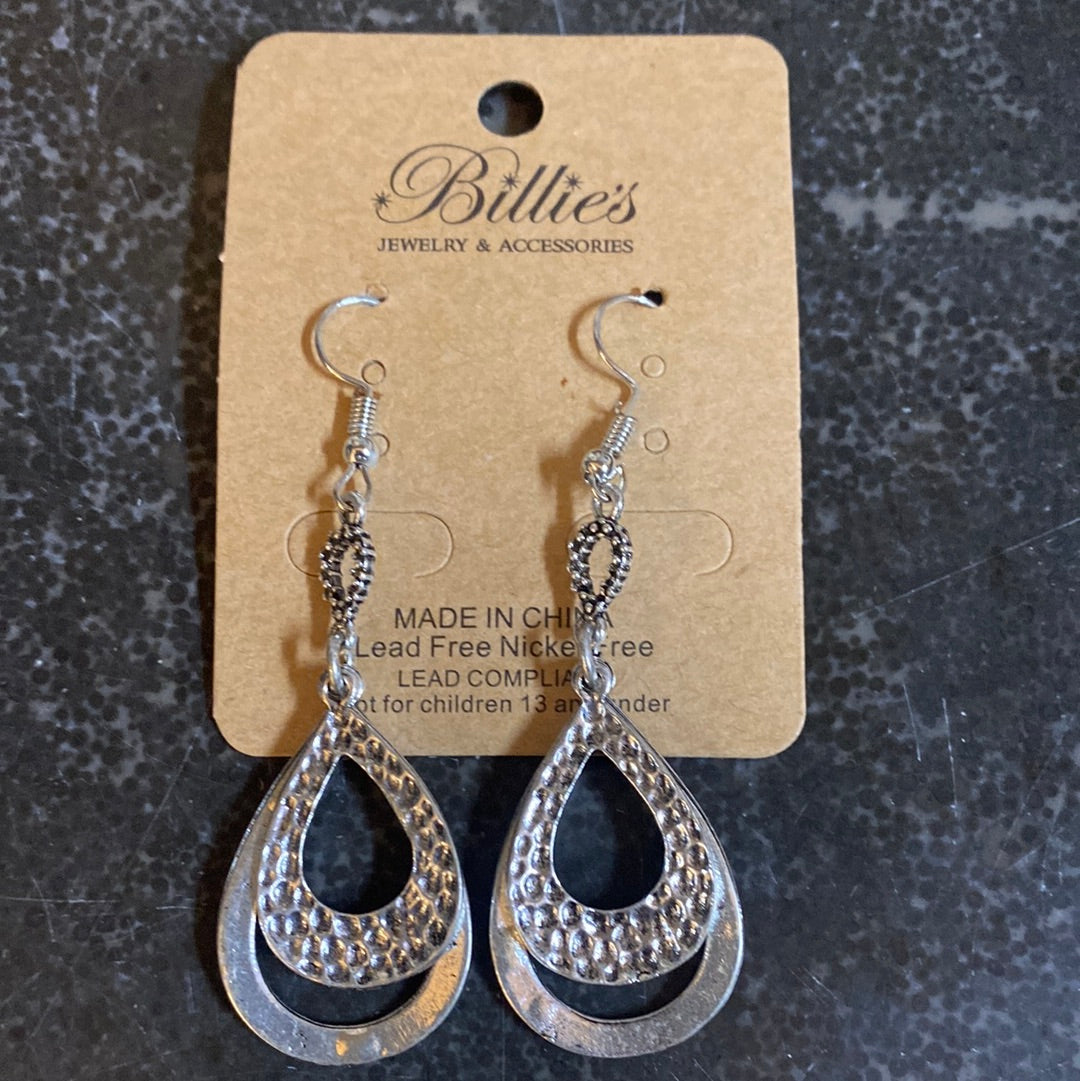 Double Tear Drop Earrings