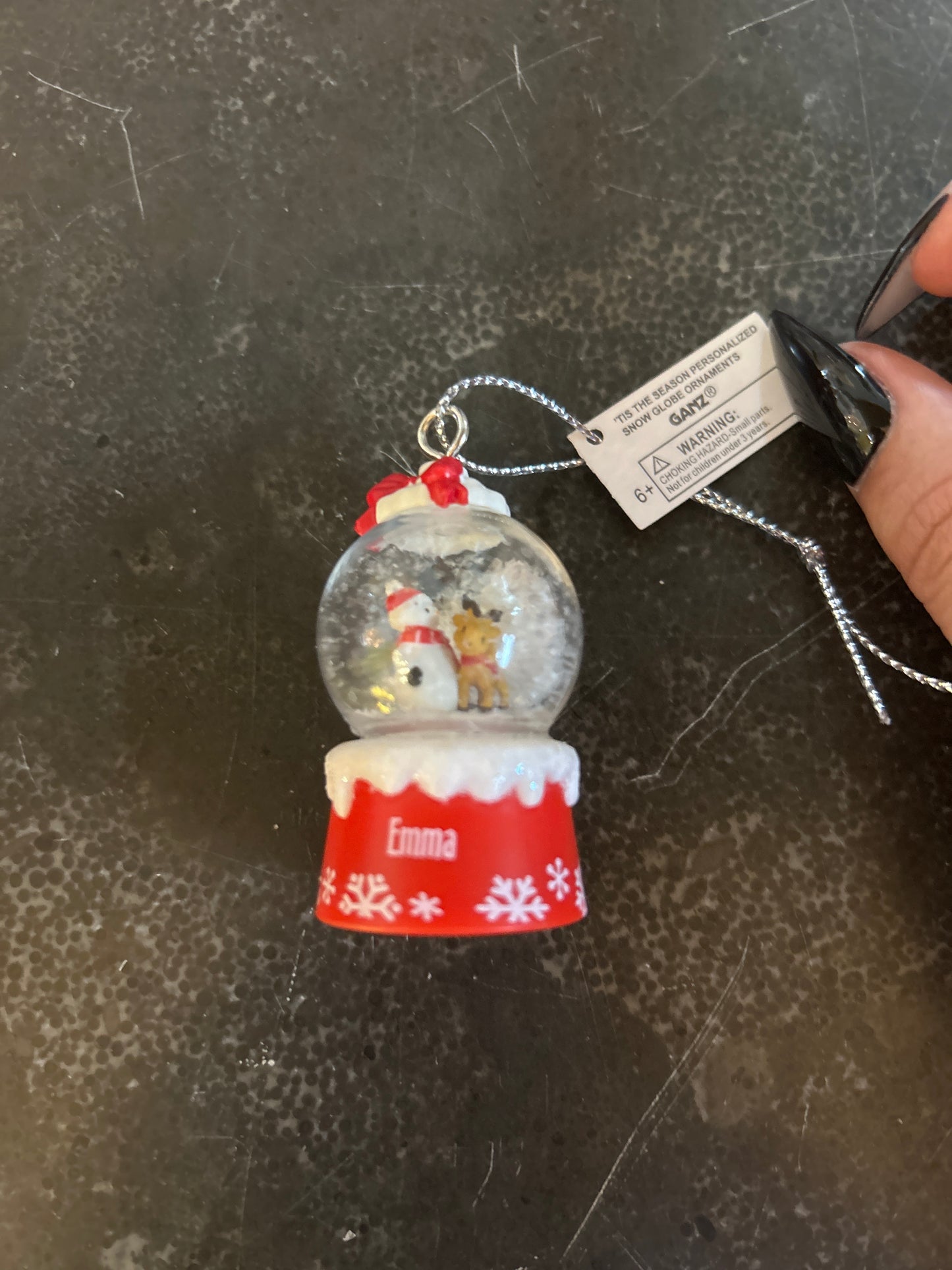 Emma Mini Snow Globe Ornament