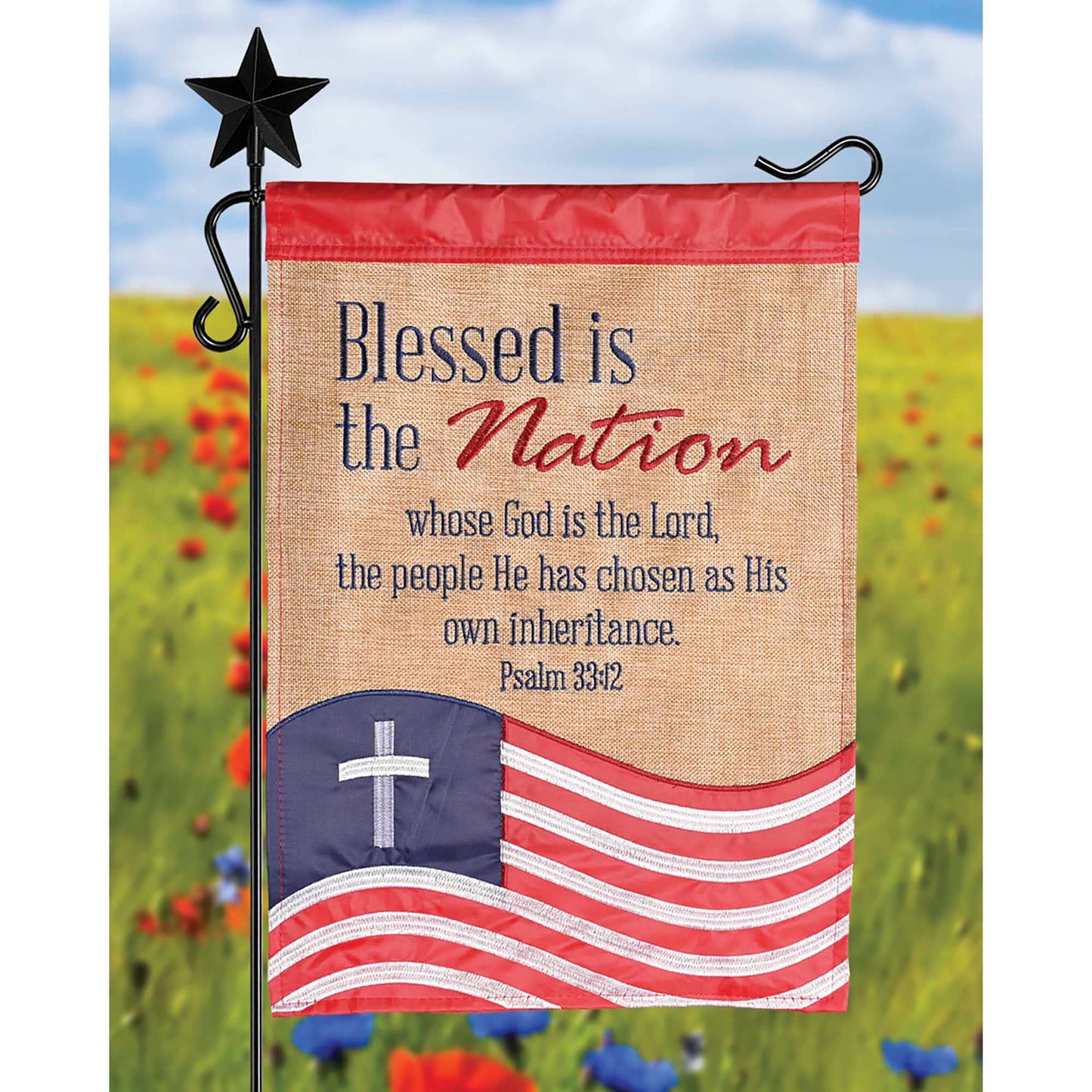 Magnolia - Flag Applique Blessed Nation 13x18