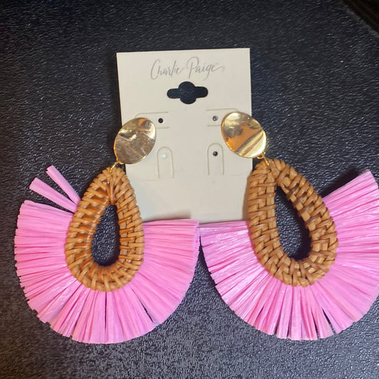 Charlie Paige Raffia Earrings