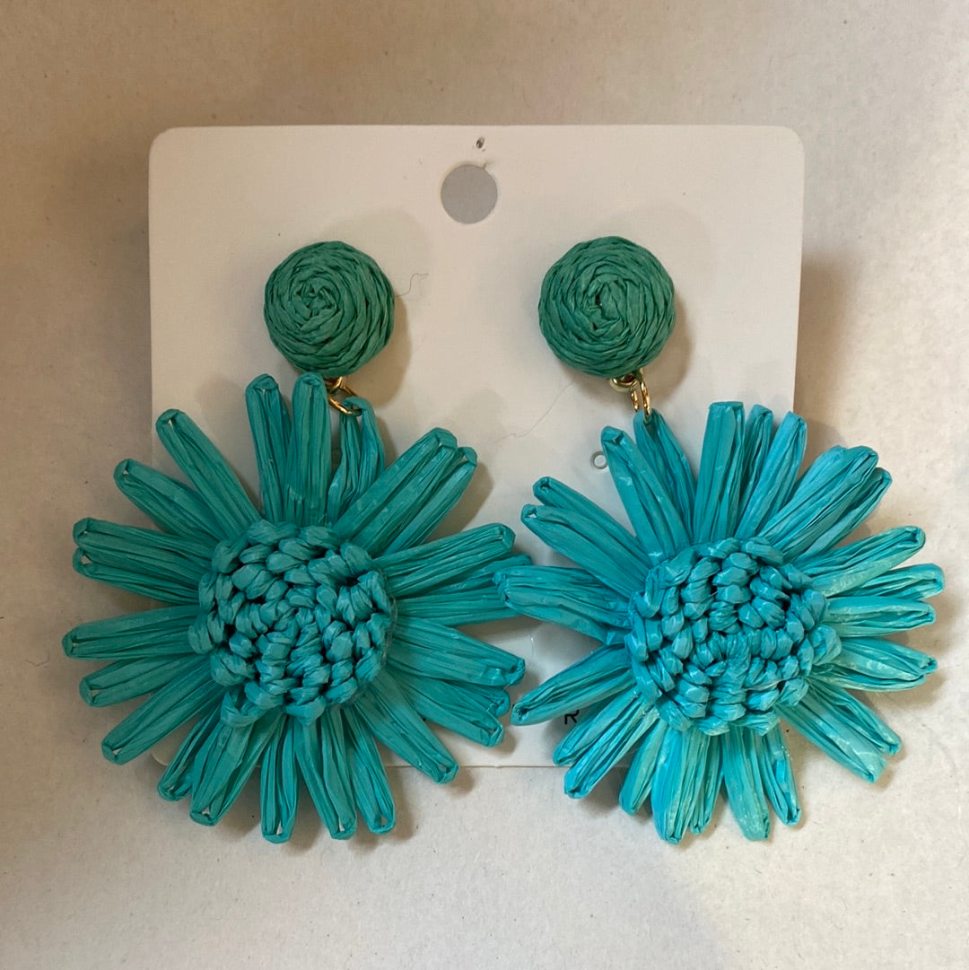 Daisy Raffia Earrings